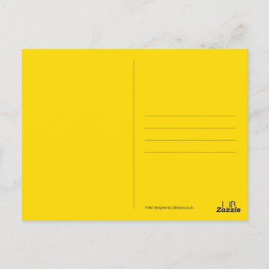 Hallo Postkarte (Rückseite)