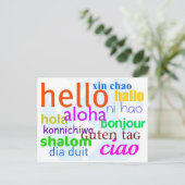 Hallo Postkarte (Stehend Vorderseite)