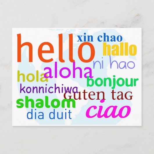 Hallo Postkarte (Vorderseite)