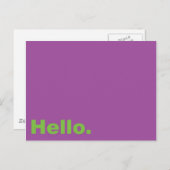 Hallo . Postkarte (Vorne/Hinten)