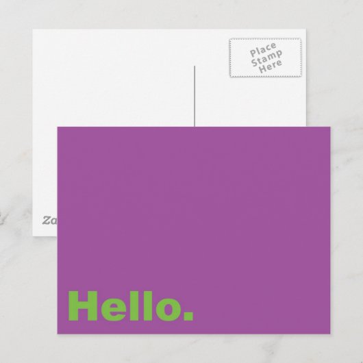 Hallo . Postkarte (Vorne/Hinten)