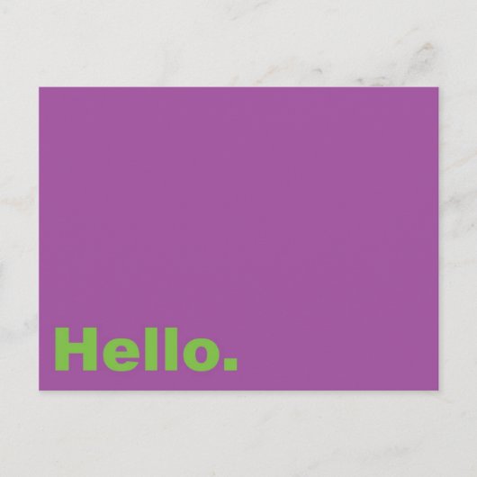 Hallo . Postkarte (Vorderseite)