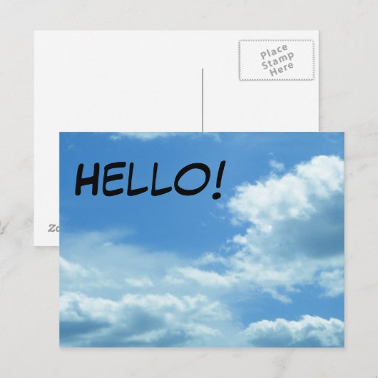 Hallo ! Postkarte (Vorne/Hinten)