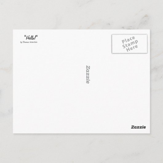 Hallo Postkarte (Rückseite)