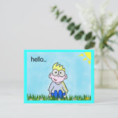 Hallo Postkarte (Stehend Vorderseite)