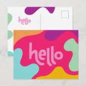 Hallo-Postkarte Postkarte (Vorne/Hinten)
