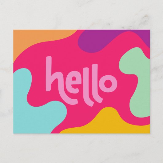 Hallo-Postkarte Postkarte (Vorderseite)