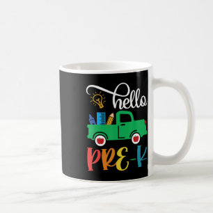 Hallo Pre K Back to School Truck für Lehrermädchen Kaffeetasse