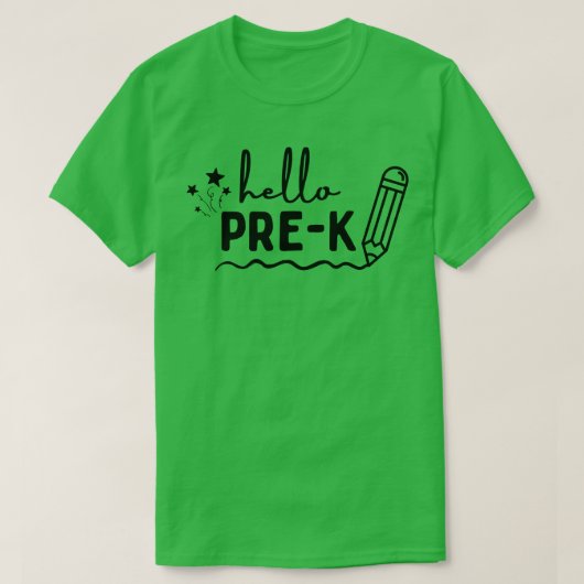 Hallo Pre K Grad 6 T-Shirt (Design vorne)