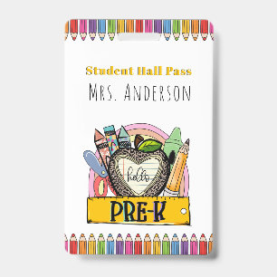 Hallo Pre K-Hall-Passierschein Ausweis