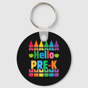 Hallo Pre-k Pencils Zurück zum Lehrer Student Schlüsselanhänger