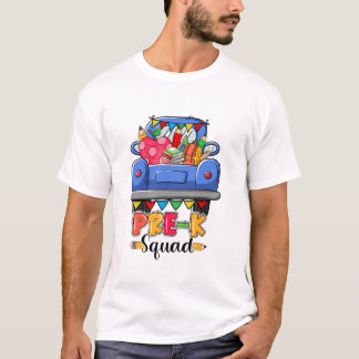 Hallo Pre K Squad Niedlich Truck zurück zur Schule T-Shirt