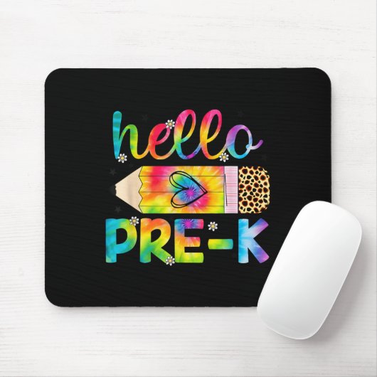 Hallo Pre-k Stift Gefärbte Krawatte zurück zur Sch Mousepad (Mit Mouse)