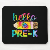 Hallo Pre-k Stift Gefärbte Krawatte zurück zur Sch Mousepad (Vorne)