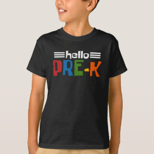 Hallo Pre-k Student Vorschule zurück in die Schule T-Shirt