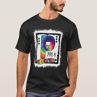 Hallo Pre K Students Gefärbte Krawatte Back to Sch T-Shirt