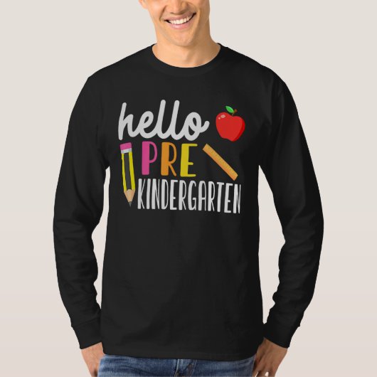 Hallo Pre K Team Kinder zurück zum Schullehrer Kin T-Shirt (Vorderseite)
