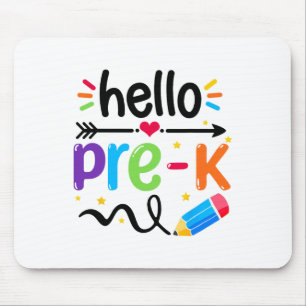Hallo Pre-k-Team Prek Ck Zur Schule Lehrer Mädchen Mousepad