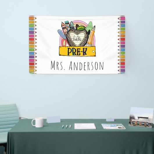Hallo Pre-k Zurück zur Schule Klassenzimmer Banner (Messeveranstaltung)