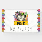 Hallo Pre-k Zurück zur Schule Klassenzimmer Banner (Horizontal)