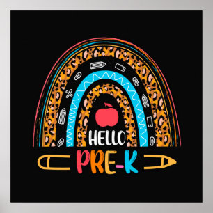 Hallo Pre-K Zurück zur Schule Poster