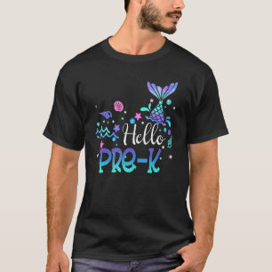 Hallo Pre Kinder Prek Mermaid Girls Mermazing Back T-Shirt