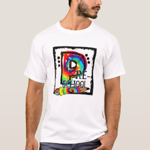 Hallo Pre School Funny Back To School Gefärbte Kra T-Shirt