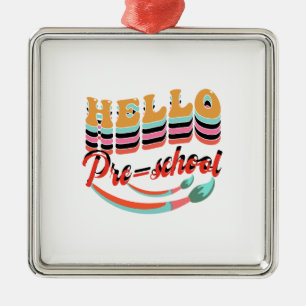Hallo Pre School Ornament Aus Metall