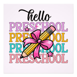 Hallo Preschool Colorado Lehrerin Stift Fotodruck