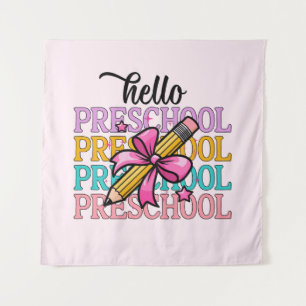 Hallo Preschool Colorado Lehrerin Stift Wandteppich