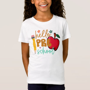 Hallo Preschool Erster Tag der Schule T-Shirt