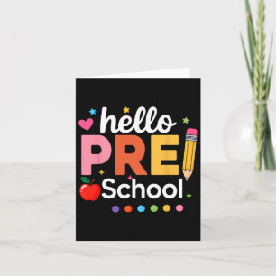 Hallo Preschool Lehrer Kinder Team Pre-k Pre K Bac Karte