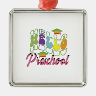 Hallo Preschool Ornament Aus Metall