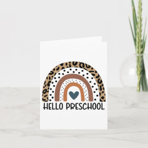 Hallo Preschool Rainbow Teacher Team Preschool Squ Karte