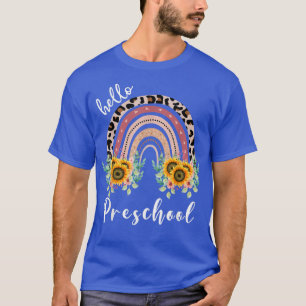 Hallo Preschool Shirt, Sonnenblumen Regenbogenlehr T-Shirt