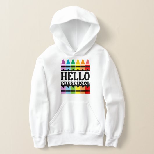 Hallo Preschool Zurück zur Schule Hoodie (Ablage )