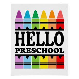 Hallo Preschool Zurück zur Schule Poster