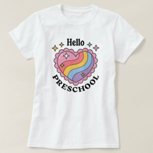 Hallo Preschool Zurück zur Vorschule T-Shirt