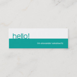 Hallo! Profil-Visitenkarte Mini Visitenkarte