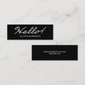 Hallo! Profil-Visitenkarte Mini Visitenkarte (Vorne/Hinten)