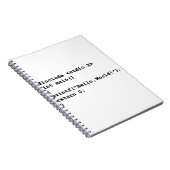 Hallo Programmiersprache Kodierung der Welt C Notizblock (Rechte Seite)