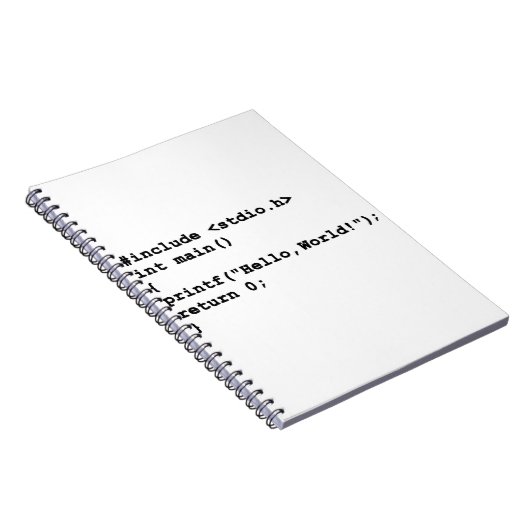 Hallo Programmiersprache Kodierung der Welt C Notizblock (Rechte Seite)