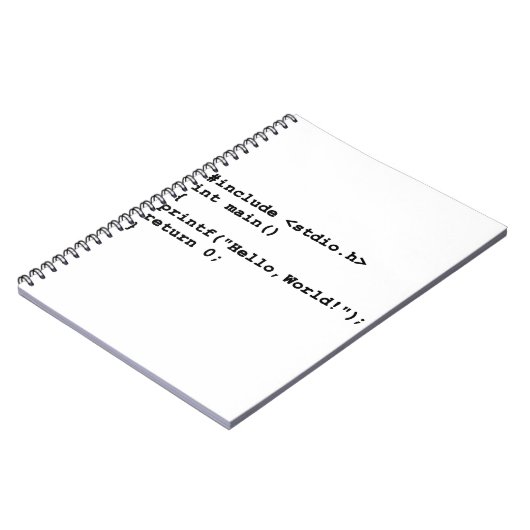 Hallo Programmiersprache Kodierung der Welt C Notizblock (Linke Seite)