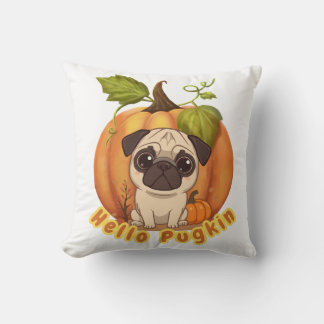 Hallo Pugkin | Niedliches Halloween Mops Pumpkin D Kissen