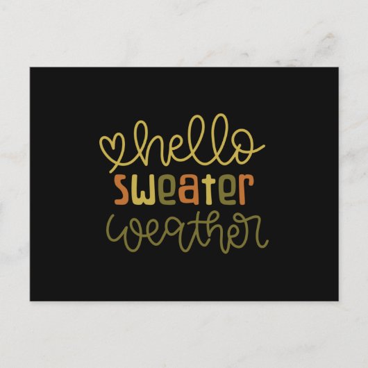Hallo Pullover Wetter Postkarte (Vorderseite)