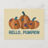 Hallo, Pumpkin Blank Herbst Pumpkins Postkarte (Vorderseite)