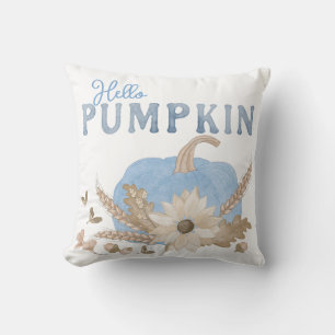 Hallo Pumpkin Blue Throw Kissen für Herbstdekor
