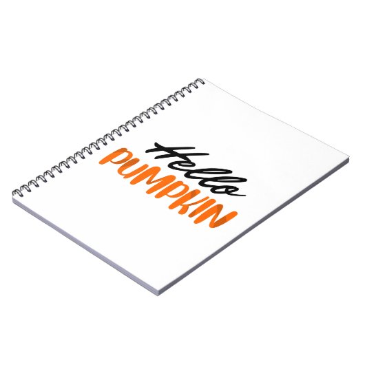 Hallo Pumpkin Fall Herbst Herbst Notizblock (Linke Seite)