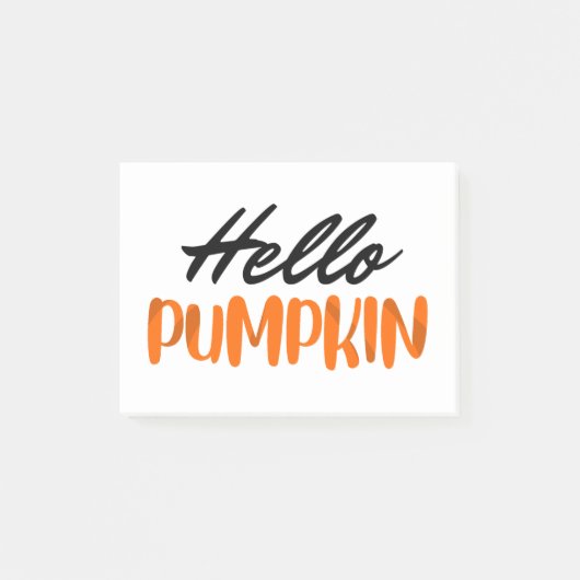 Hallo Pumpkin Fall Herbst Herbst Post-it Klebezettel (Vorderseite)