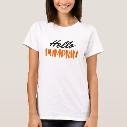 Hallo Pumpkin Fall Herbst Herbst T-Shirt (Vorderseite)